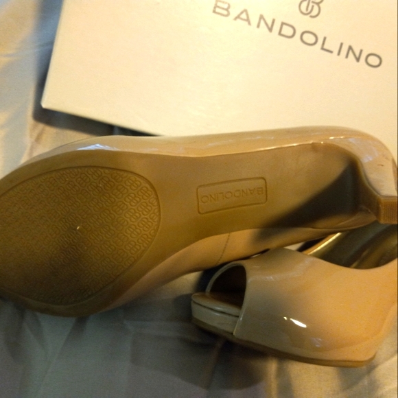 Bandolino Shoes - Open Toe Beige Heels